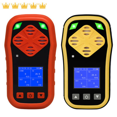 IP67 المتنقل الشخصي 4 غاز مراقبة H2S CO O2 LEL مع البطارية