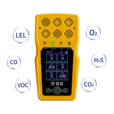أجهزة الكشف المحمولة متعددة الغازات CH4 Co O2 H2S VOC CO2 كاشف غاز