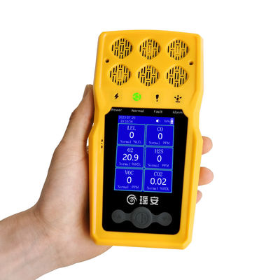 ياوان 6 في 1 أجهزة الكشف عن الغازات متعددة المحمولة مراقبة 700g BTQ-YA-C100FT-6