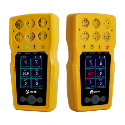 6 جهاز مراقبة الغاز من قبل Yaoan للأكسجين O2 أكسيد الكربون CO كبريتيد الهيدروجين H2S والوقود