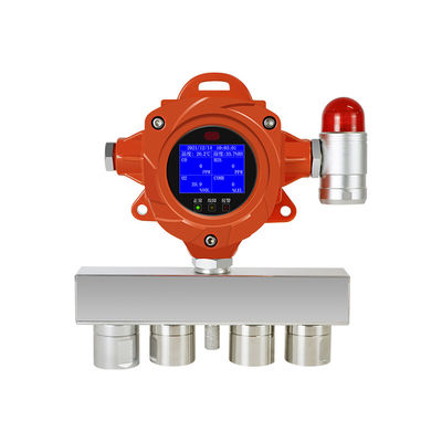 كاشف غاز متعدد ثابت EX O2 CH4 CO2 CO SO2 جهاز استشعار غاز كاشف أوزون 6 في 1 محلل غاز